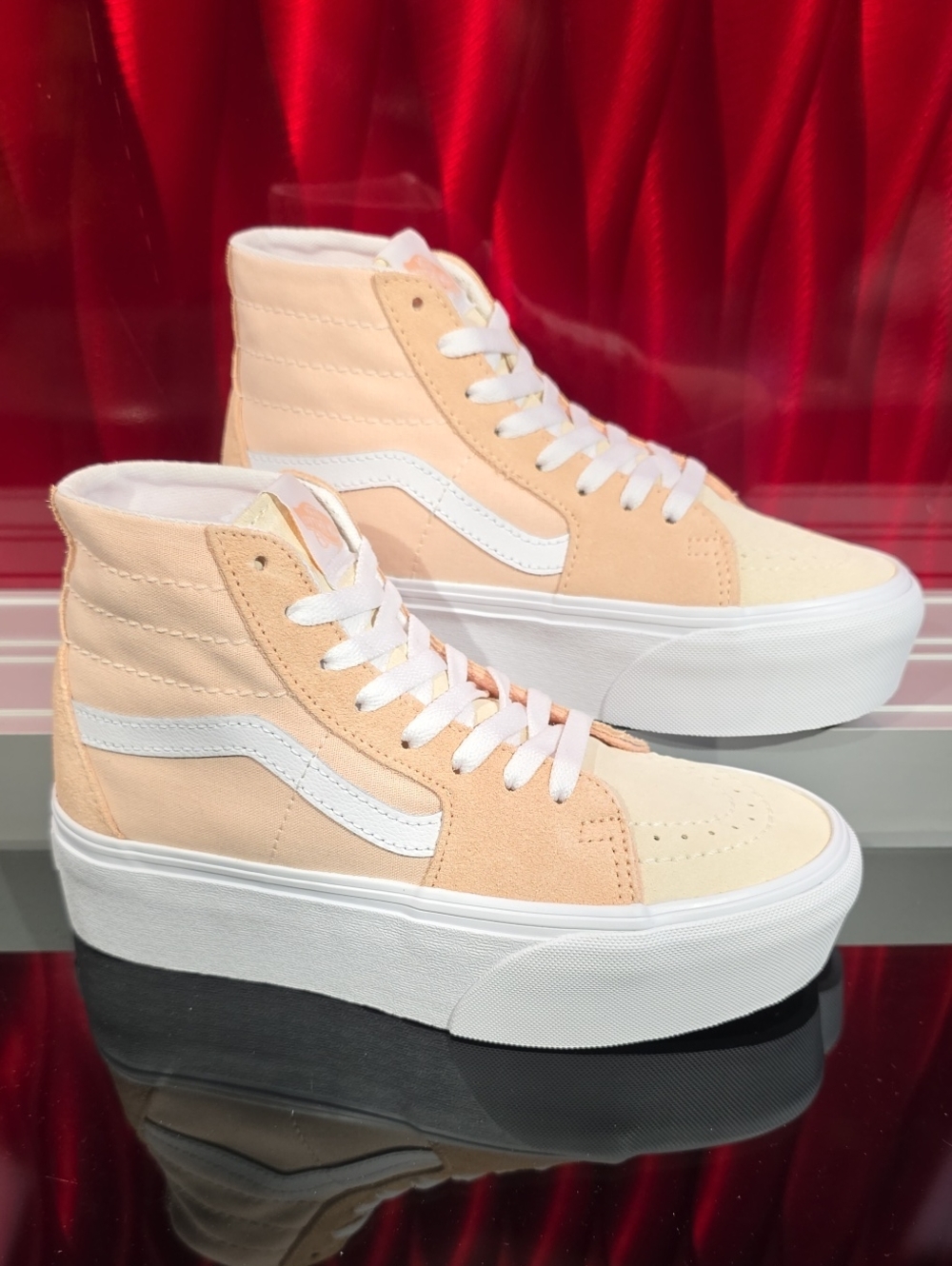Vans UA Sk8-Hi Tapered Stackform Cobblestone Peach Men's 4.0 Women's 5.5